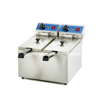 Twin Tank Deep Fryer for Frying Food (GRT-E172B)